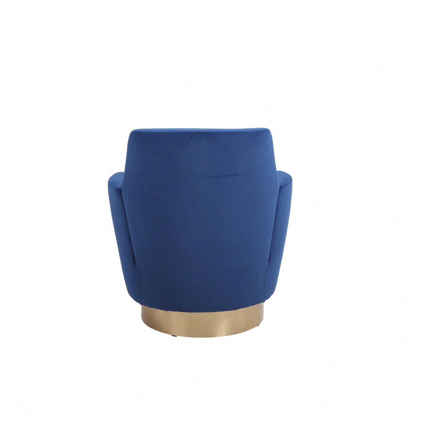 Comfy Swivel Barrel Chair With Gold Stainless Steel Base For Living Room And Bedroom Reading Chair In Brownish Red