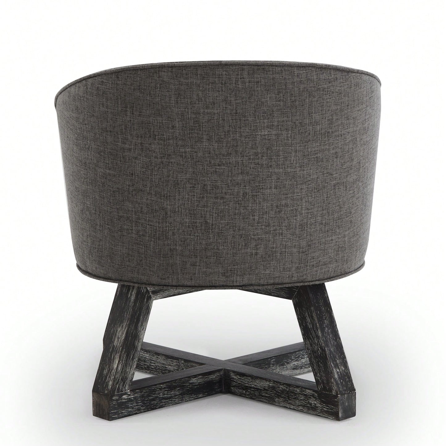 360° Swivel Lounge Chair With Cross-Shaped Wooden Base And Solid Wood Legs For Living Room Bedroom Office Beige