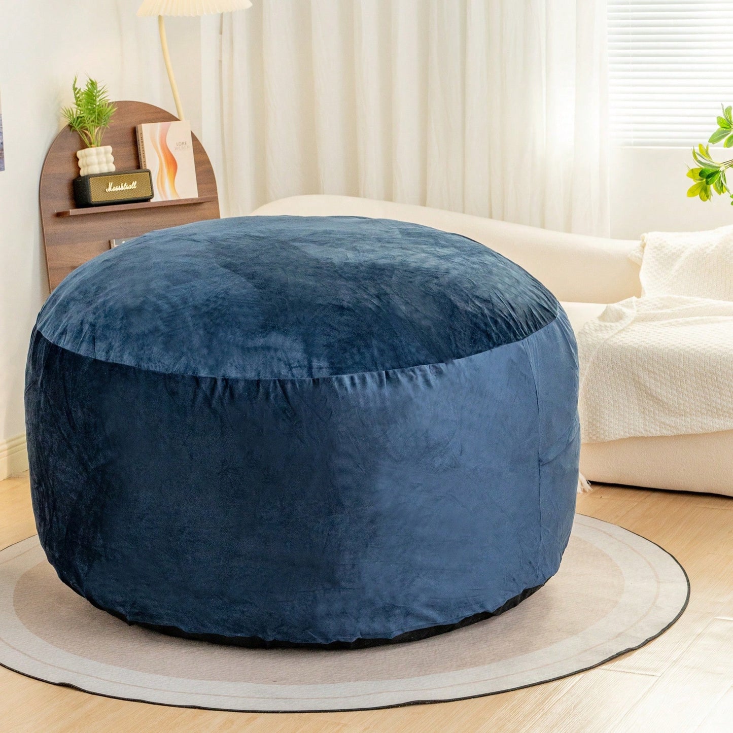 Giant 5 Foot Memory Foam Bean Bag Chair For Adults With Soft Microfiber Cover