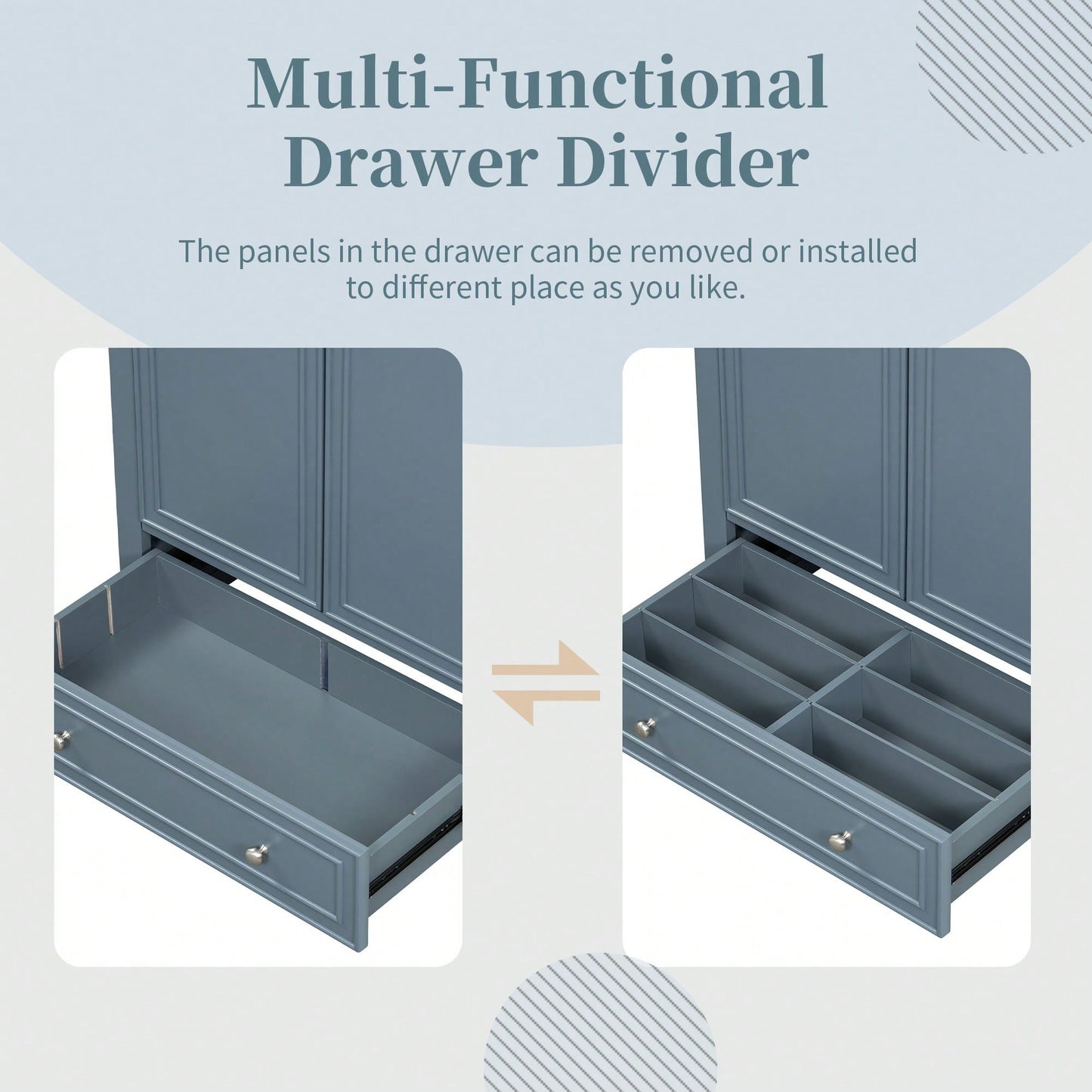 30 Inch Blue Bathroom Vanity Base Only Multi-Functional Cabinet With Doors And Drawer Solid Frame MDF Board