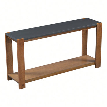 Minimalist Console Table With Bottom Shelf And Four Legs For Entryway Hallway Living Room Foyer Corridor