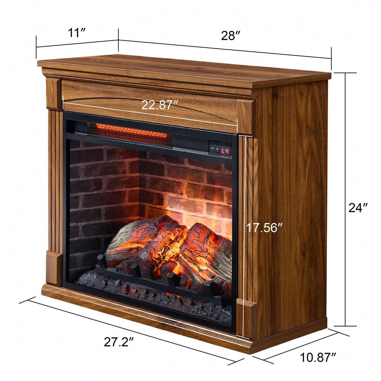 28 Inch Electric Fireplace Media Entertainment Center For Cozy Living Spaces