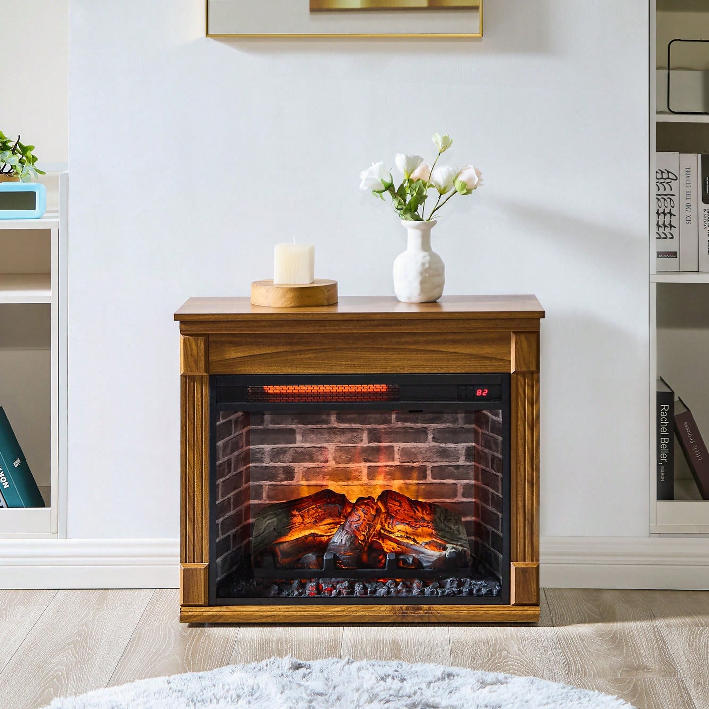 28 Inch Electric Fireplace Media Entertainment Center For Cozy Living Spaces
