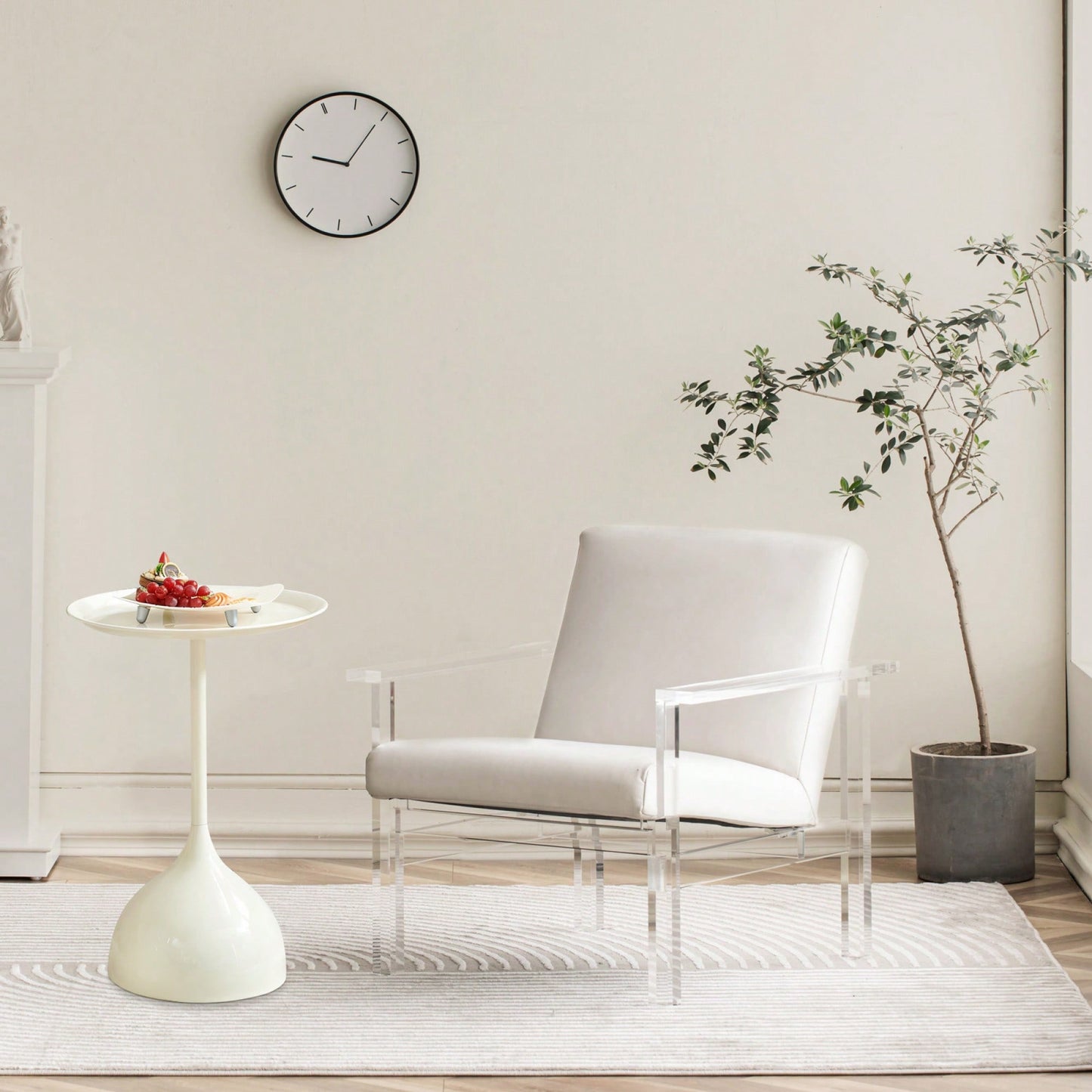 Elegant White Side Table For Modern Living Spaces