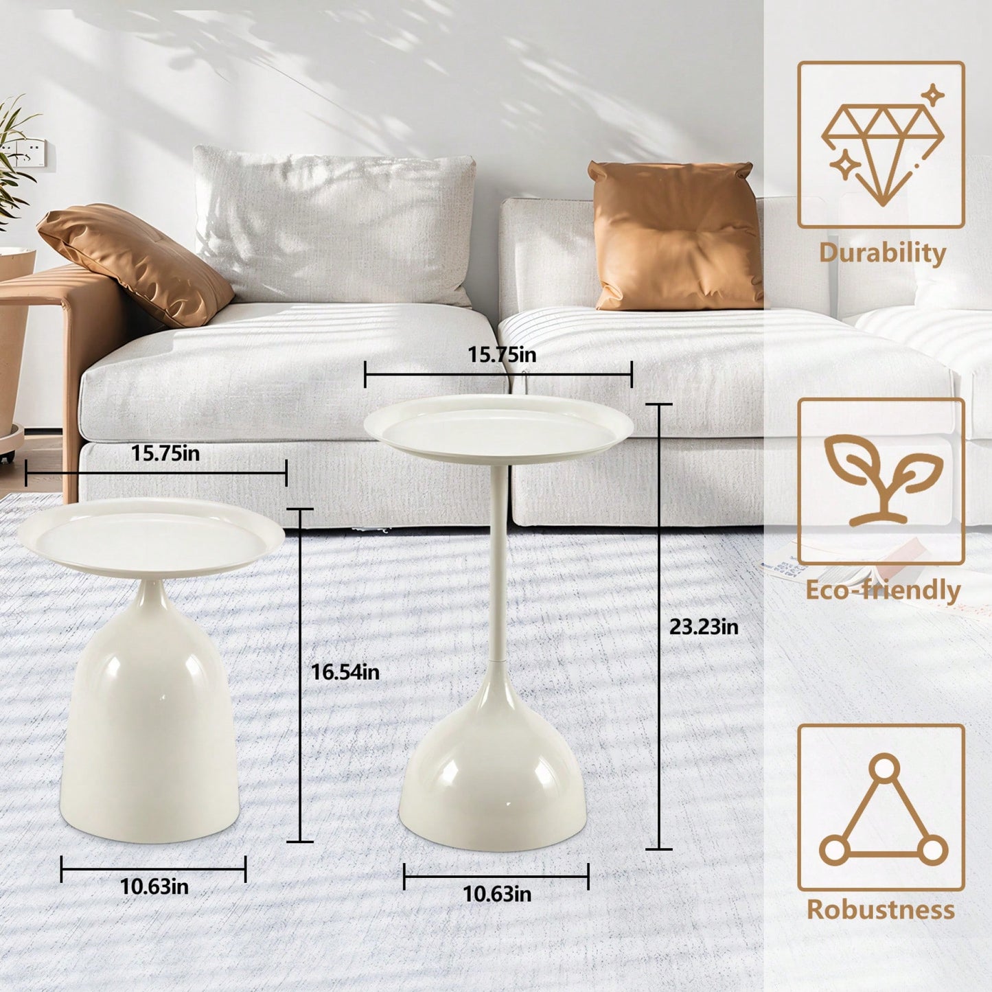 Elegant White Side Table For Modern Living Spaces