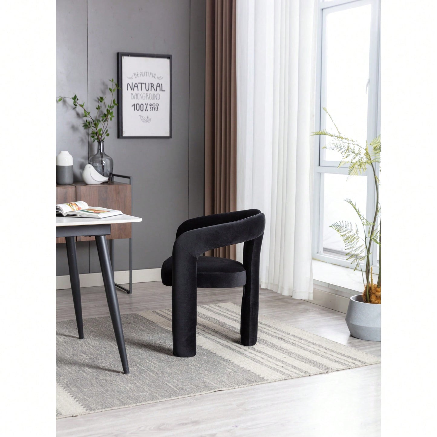 Contemporary Velvet Upholstered Accent Dining Barrel Chairs Set Of 2 Beige For Living Room Kitchen