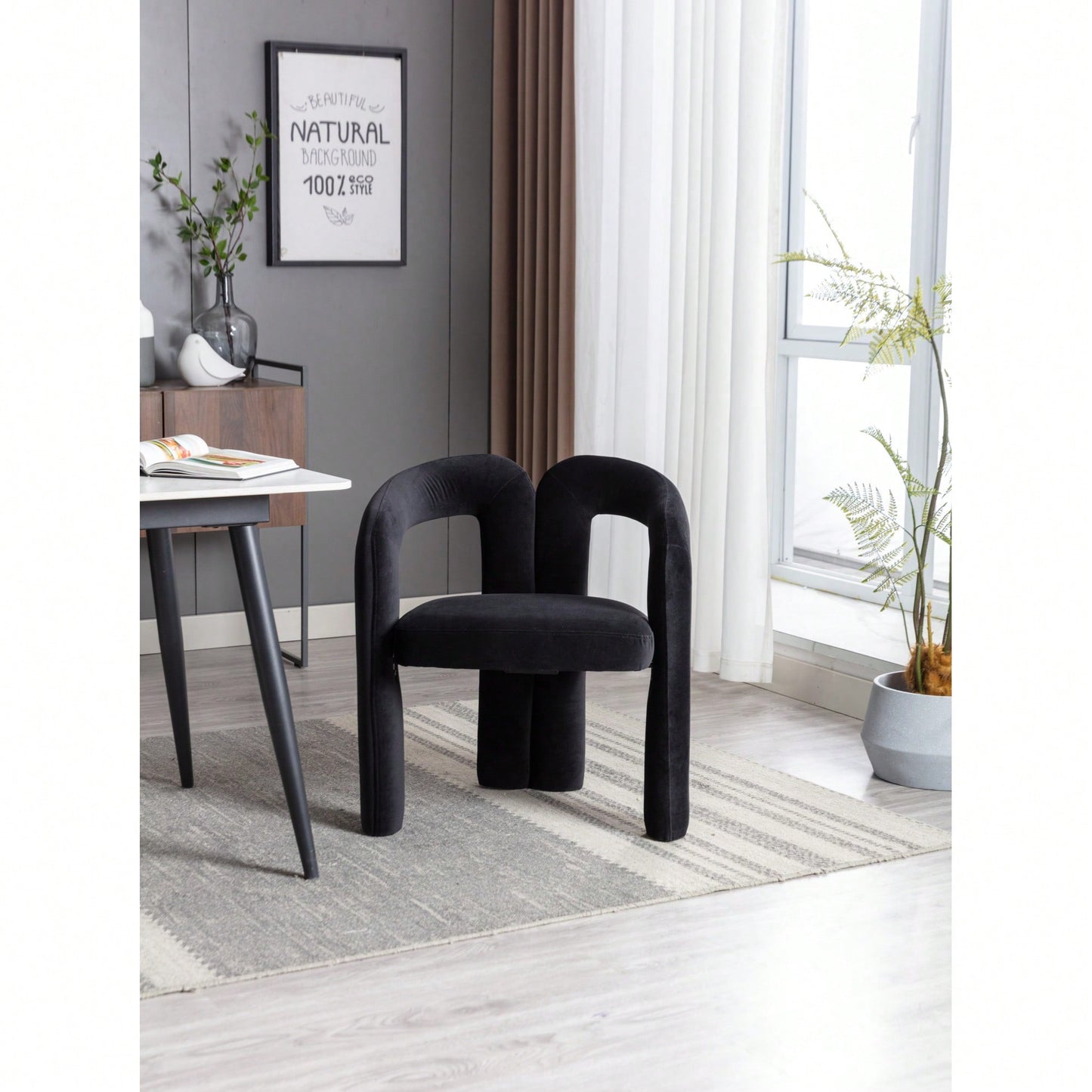Contemporary Velvet Upholstered Accent Dining Barrel Chairs Set Of 2 Beige For Living Room Kitchen