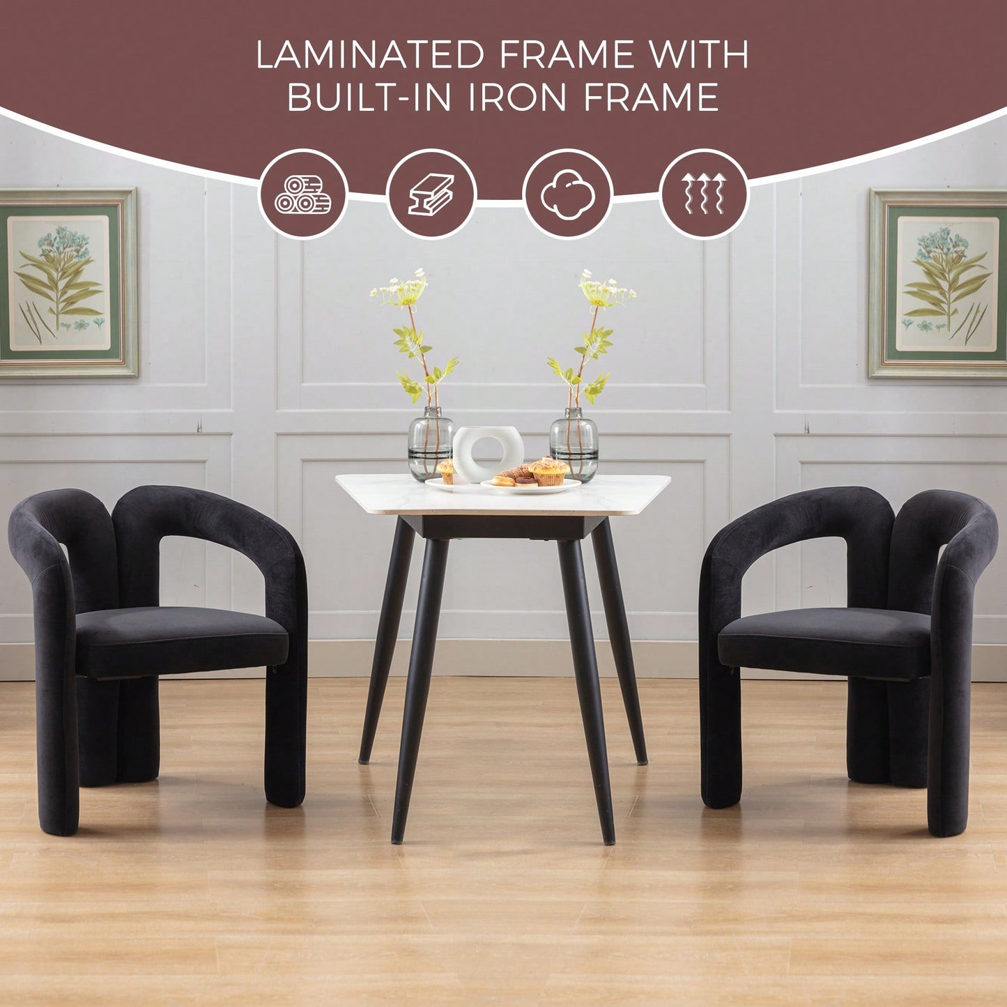 Contemporary Velvet Upholstered Accent Dining Barrel Chairs Set Of 2 Beige For Living Room Kitchen