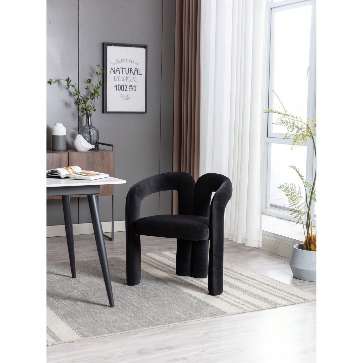 Contemporary Velvet Upholstered Accent Dining Barrel Chairs Set Of 2 Beige For Living Room Kitchen