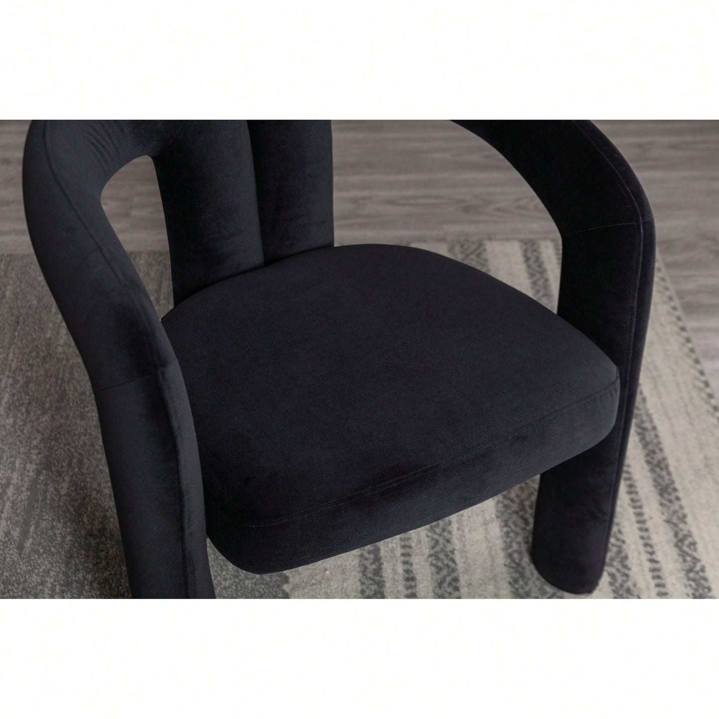 Contemporary Velvet Upholstered Accent Dining Barrel Chairs Set Of 2 Beige For Living Room Kitchen
