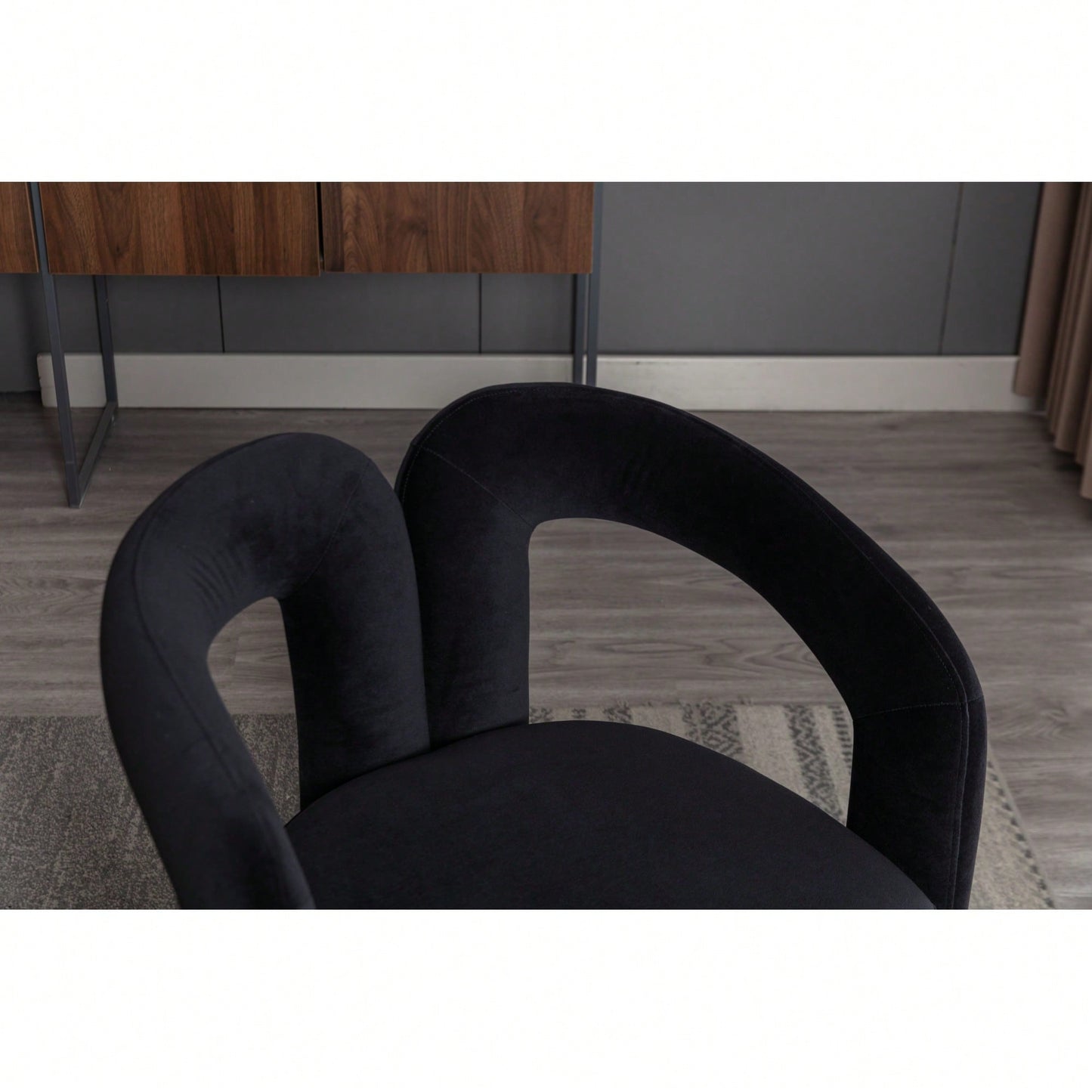 Contemporary Velvet Upholstered Accent Dining Barrel Chairs Set Of 2 Beige For Living Room Kitchen