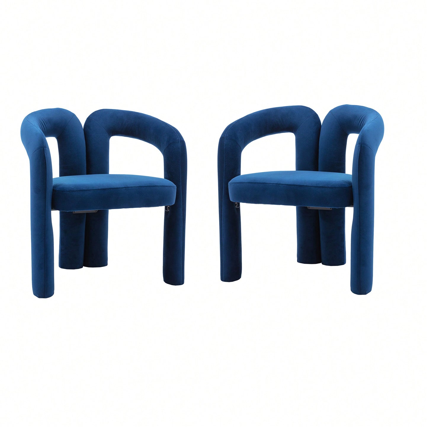 Contemporary Velvet Upholstered Accent Dining Barrel Chairs Set Of 2 Beige For Living Room Kitchen
