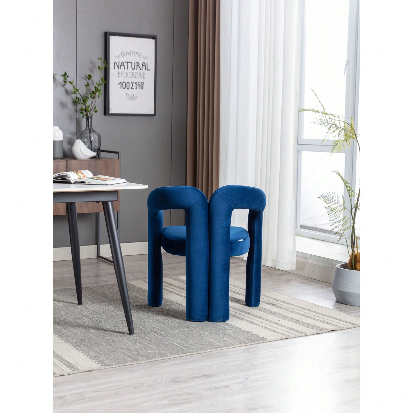 Contemporary Velvet Upholstered Accent Dining Barrel Chairs Set Of 2 Beige For Living Room Kitchen