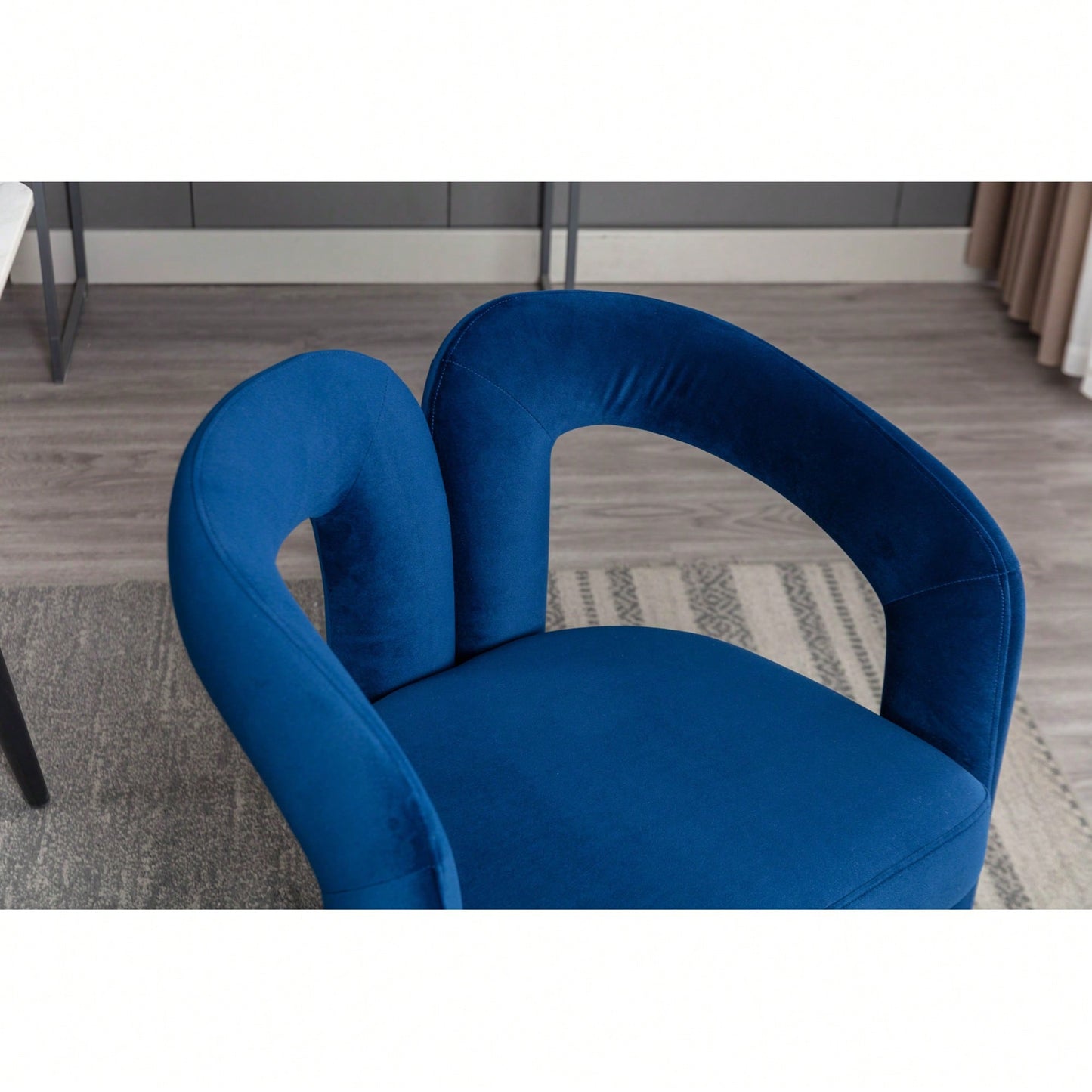 Contemporary Velvet Upholstered Accent Dining Barrel Chairs Set Of 2 Beige For Living Room Kitchen
