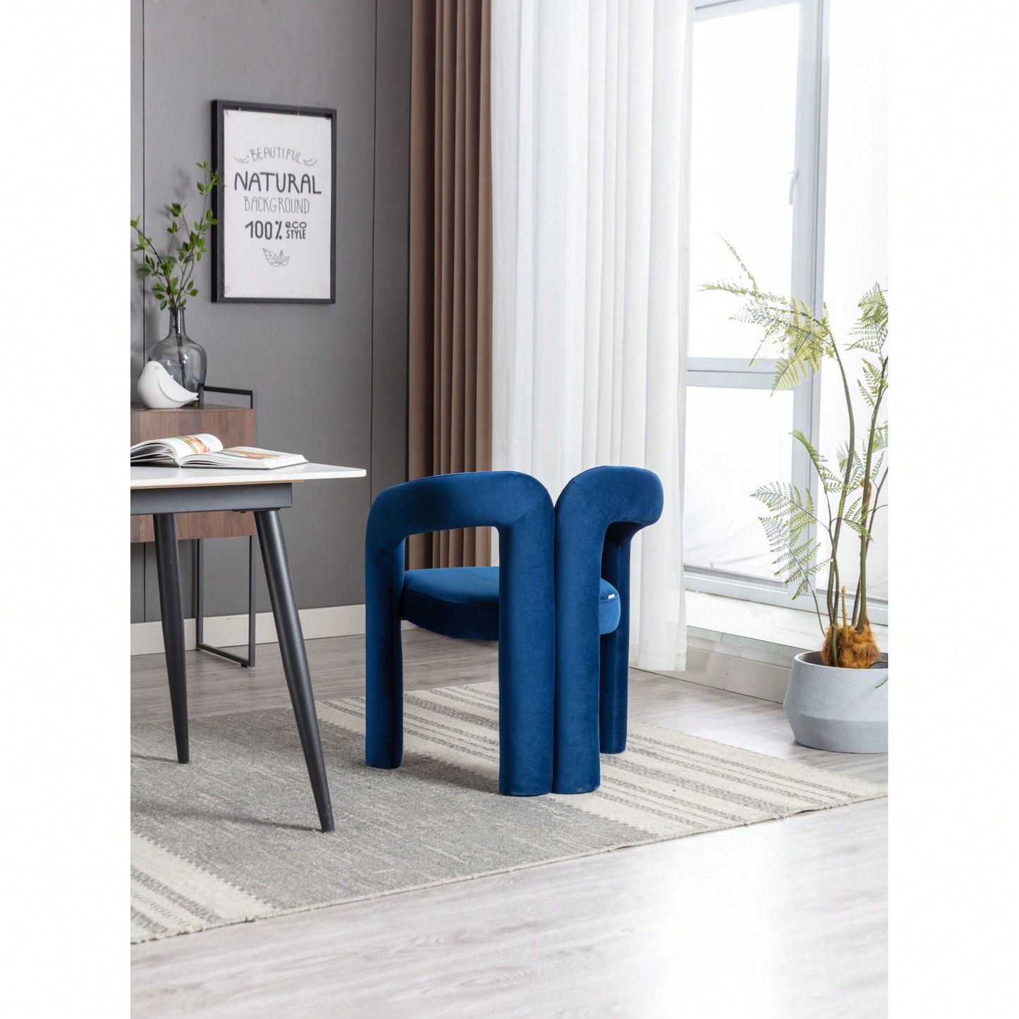 Contemporary Velvet Upholstered Accent Dining Barrel Chairs Set Of 2 Beige For Living Room Kitchen