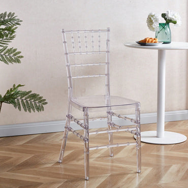 Set Of 4 Modern Plastic Seat Dining Chairs For Stylish Home Decor