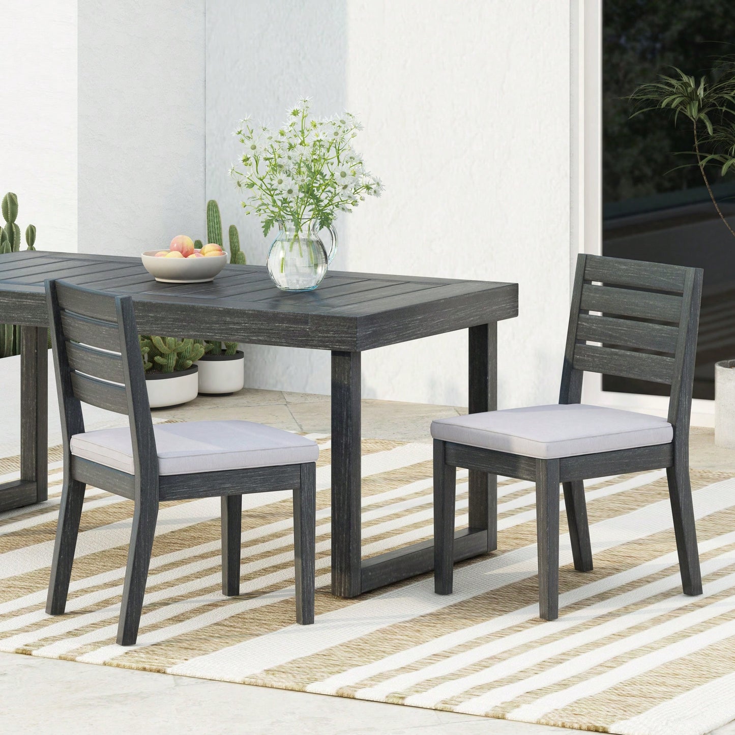 Set Of 2 Elegant Armless Dining Chair With Modern Design And Comfortable Seating