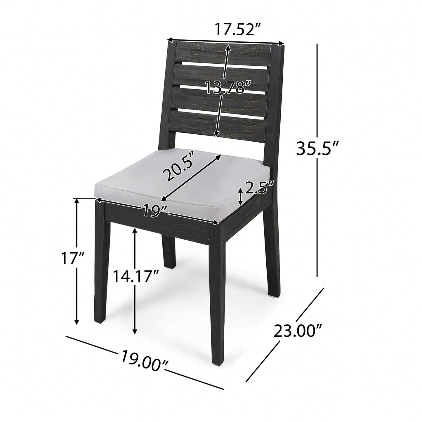 Set Of 2 Elegant Armless Dining Chair With Modern Design And Comfortable Seating