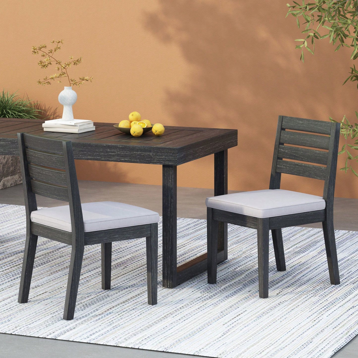 Set Of 2 Elegant Armless Dining Chair With Modern Design And Comfortable Seating