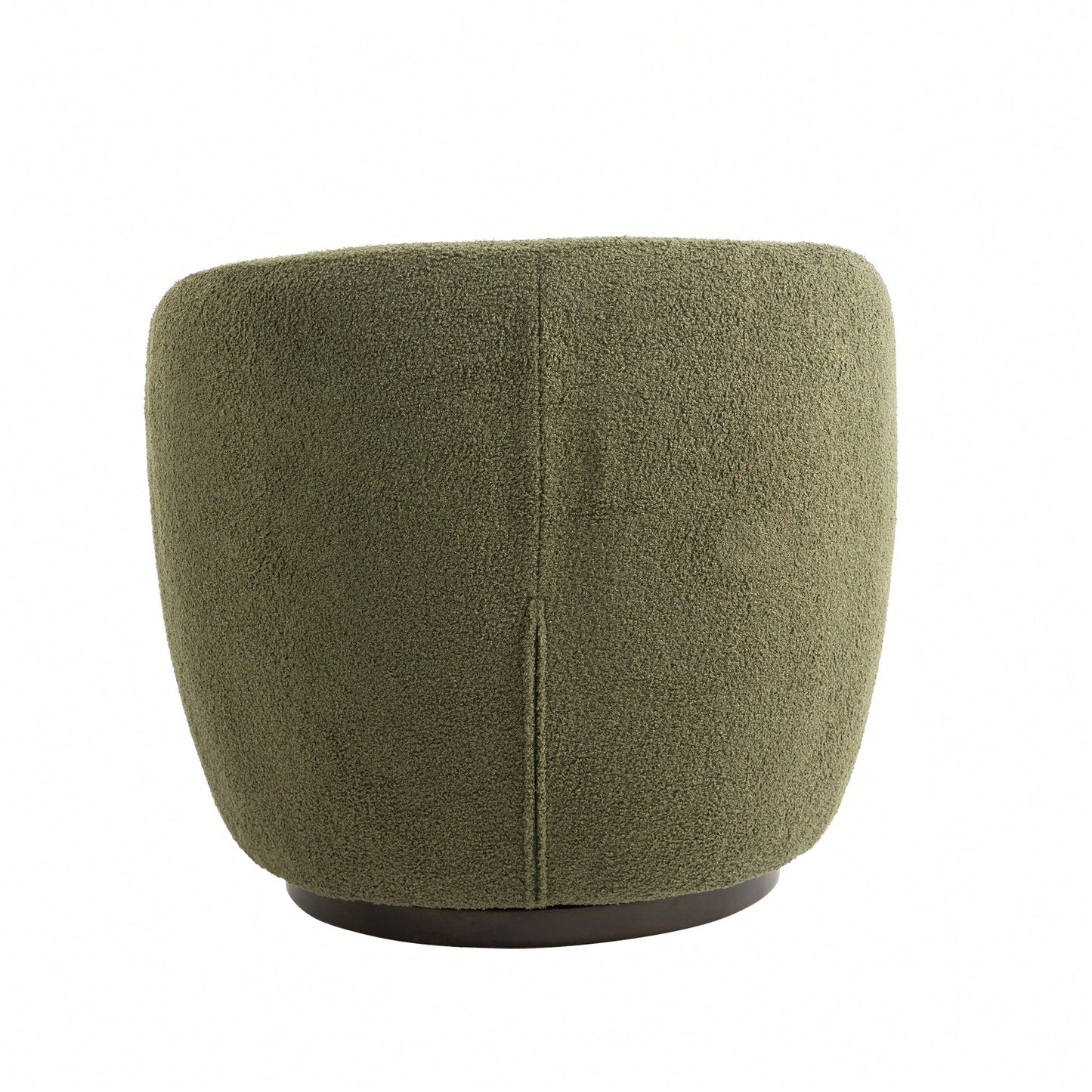 Modern Upholstered Swivel Barrel Armchair With Storage In Dark Green Teddy Fabric For Living Room Bedroom Office And Reading Spaces