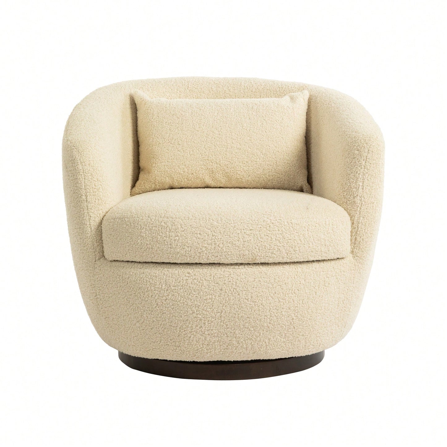 Modern Upholstered Swivel Barrel Armchair With Storage In Dark Green Teddy Fabric For Living Room Bedroom Office And Reading Spaces