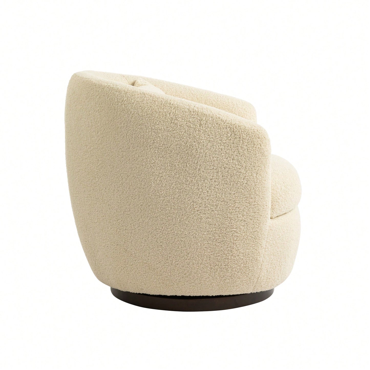 Modern Upholstered Swivel Barrel Armchair With Storage In Dark Green Teddy Fabric For Living Room Bedroom Office And Reading Spaces