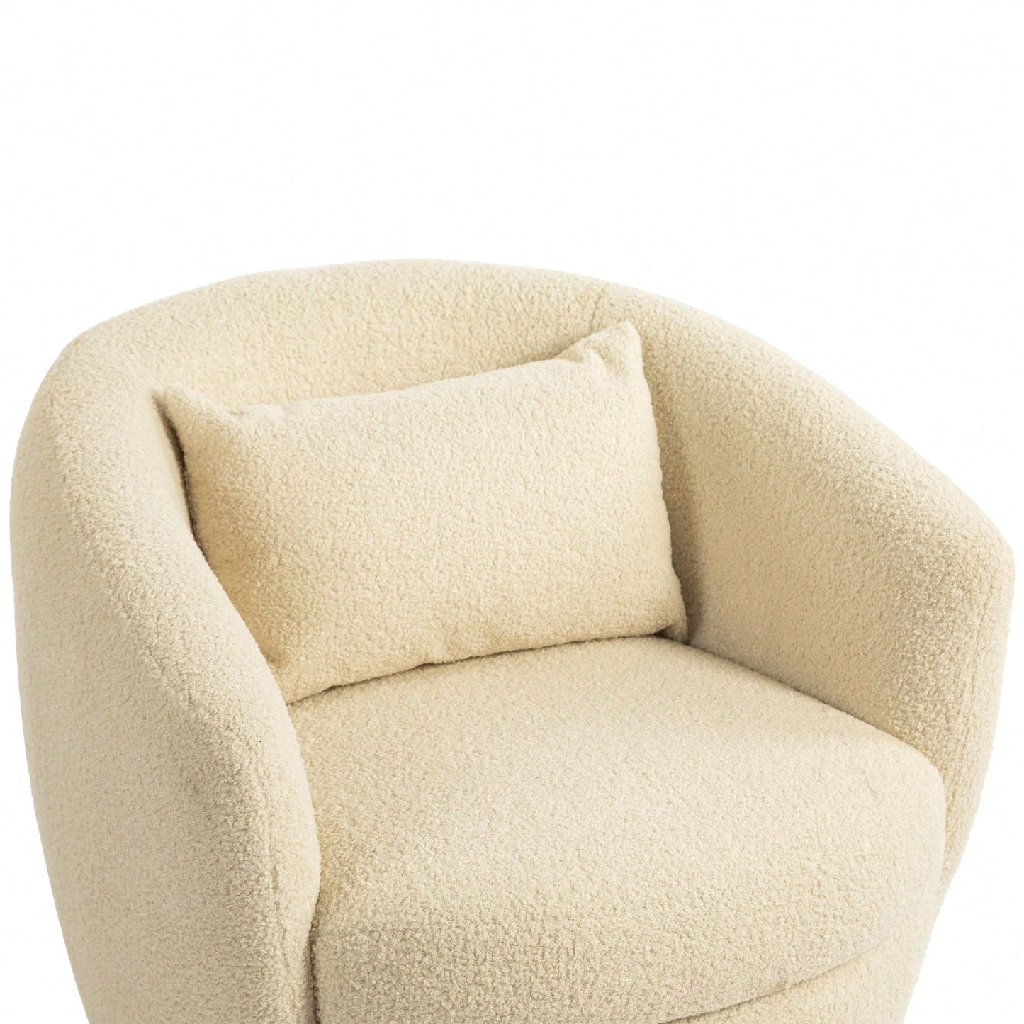 Modern Upholstered Swivel Barrel Armchair With Storage In Dark Green Teddy Fabric For Living Room Bedroom Office And Reading Spaces