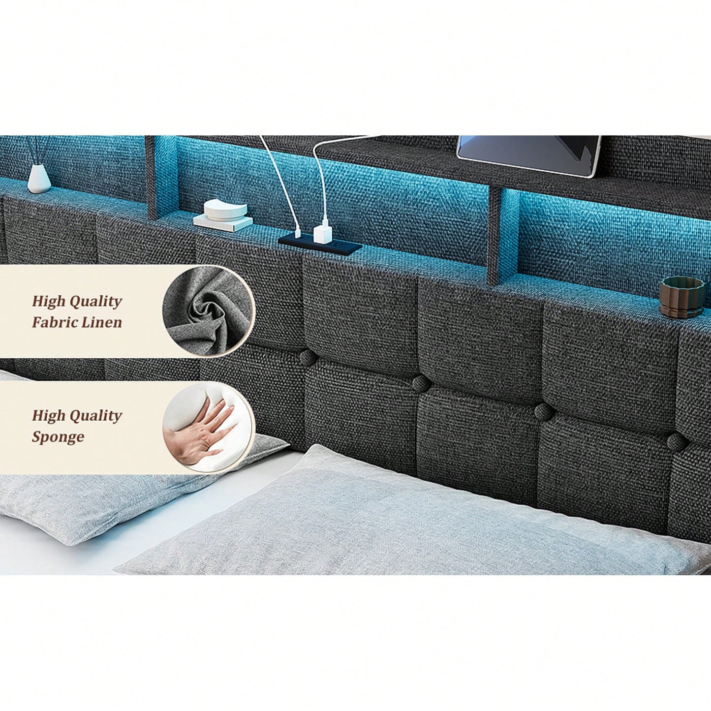 Luxury King Size Bed With Plush Comfort And Elegant Design