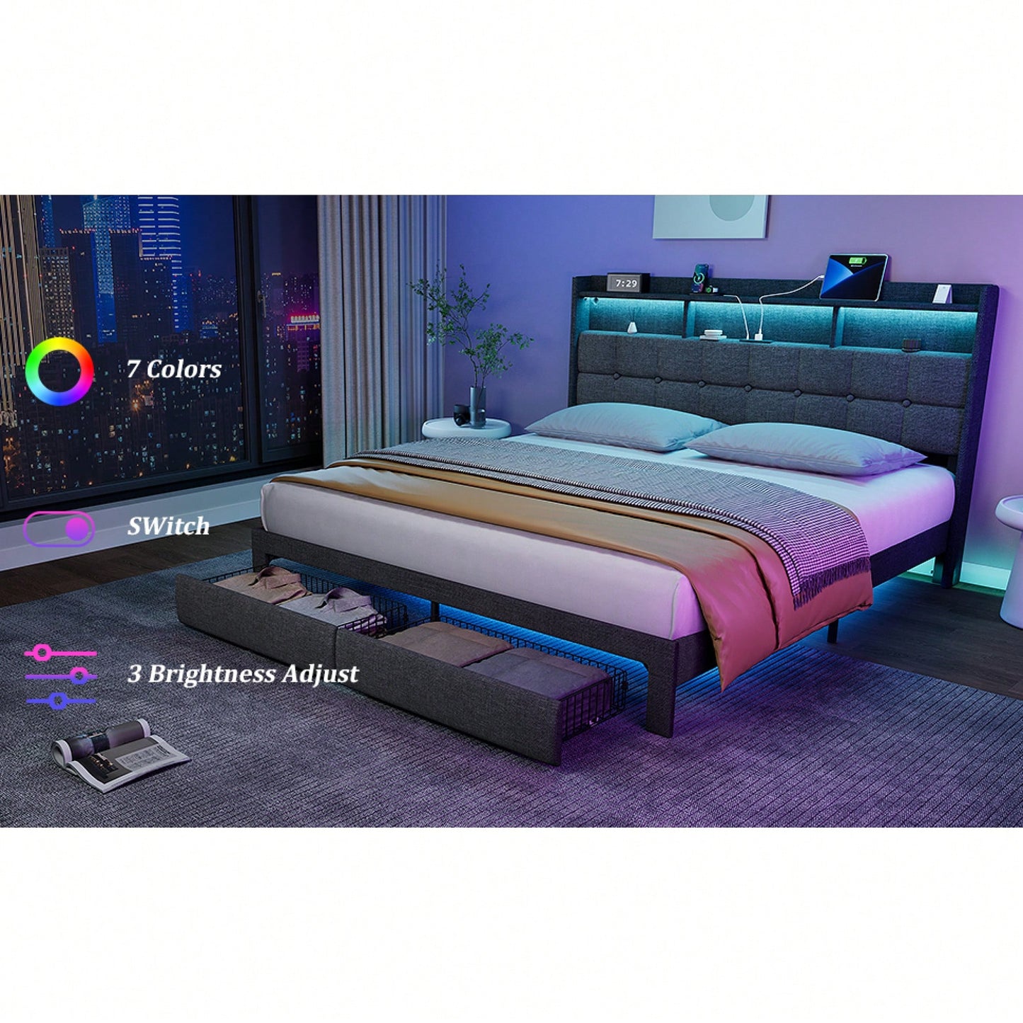 Luxury King Size Bed With Plush Comfort And Elegant Design
