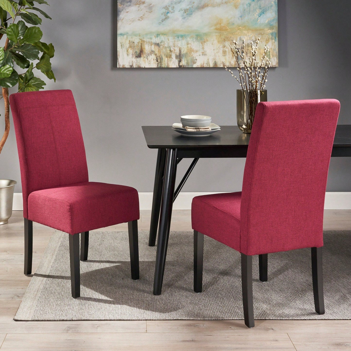Set Of 2 Modern KD Dining Chairs For Stylish Home Decor