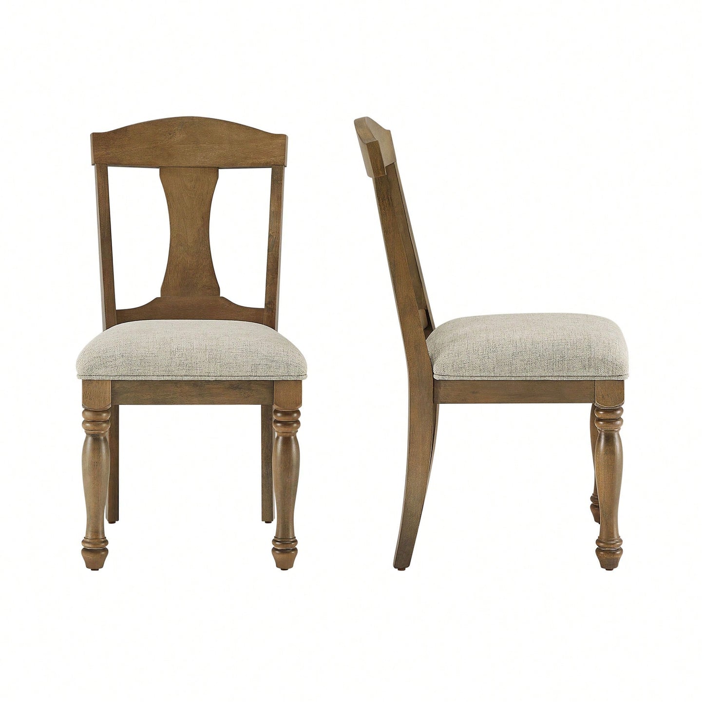 Mid Century Upholstered Dining Chairs Set Of 2 Comfortable Retro Kitchen Living Room Restaurant Furniture