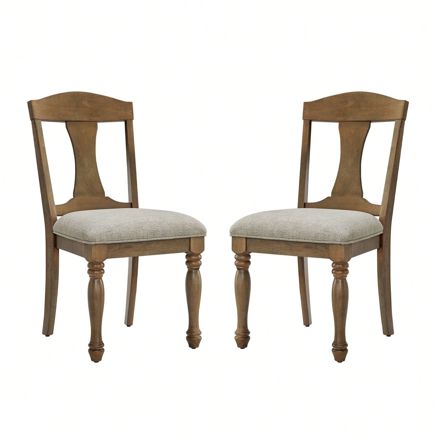 Mid Century Upholstered Dining Chairs Set Of 2 Comfortable Retro Kitchen Living Room Restaurant Furniture