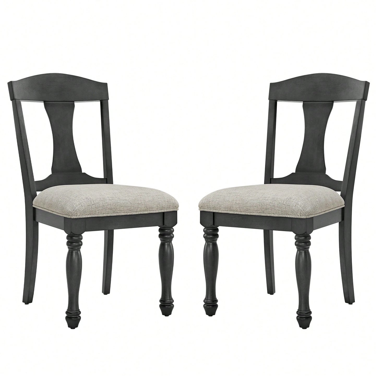 Mid Century Upholstered Dining Chairs Set Of 2 Comfortable Retro Kitchen Living Room Restaurant Furniture