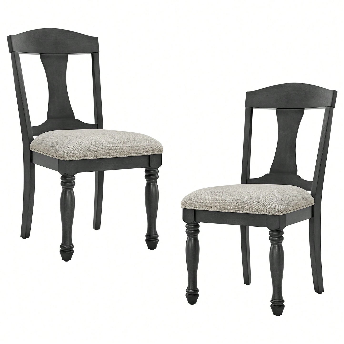 Mid Century Upholstered Dining Chairs Set Of 2 Comfortable Retro Kitchen Living Room Restaurant Furniture