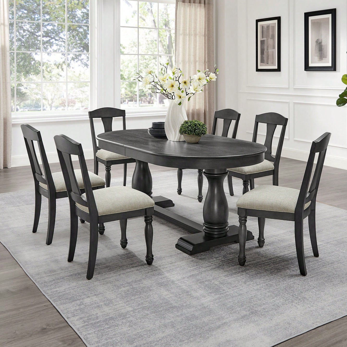 Mid Century Upholstered Dining Chairs Set Of 2 Comfortable Retro Kitchen Living Room Restaurant Furniture