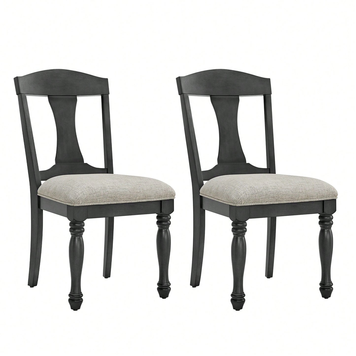 Mid Century Upholstered Dining Chairs Set Of 2 Comfortable Retro Kitchen Living Room Restaurant Furniture