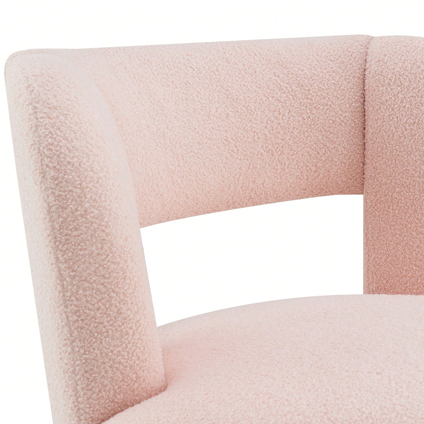 Soft Teddy Fabric Swivel Barrel Chair Cozy Round Accent Chair For Living Room Bedroom Reading And Waiting Room Cream