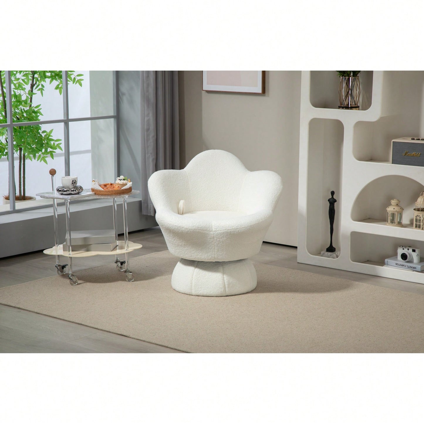 360-Degree Spinning Armchair For Ultimate Comfort And Leisure With Sturdy Base And Smooth Rotation