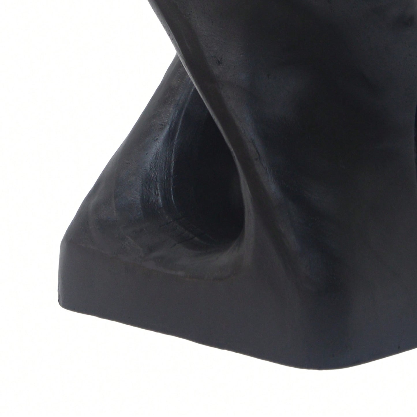 Stylish Black Twist Shape Side Table With Wood-Like Texture For Modern Living Spaces
