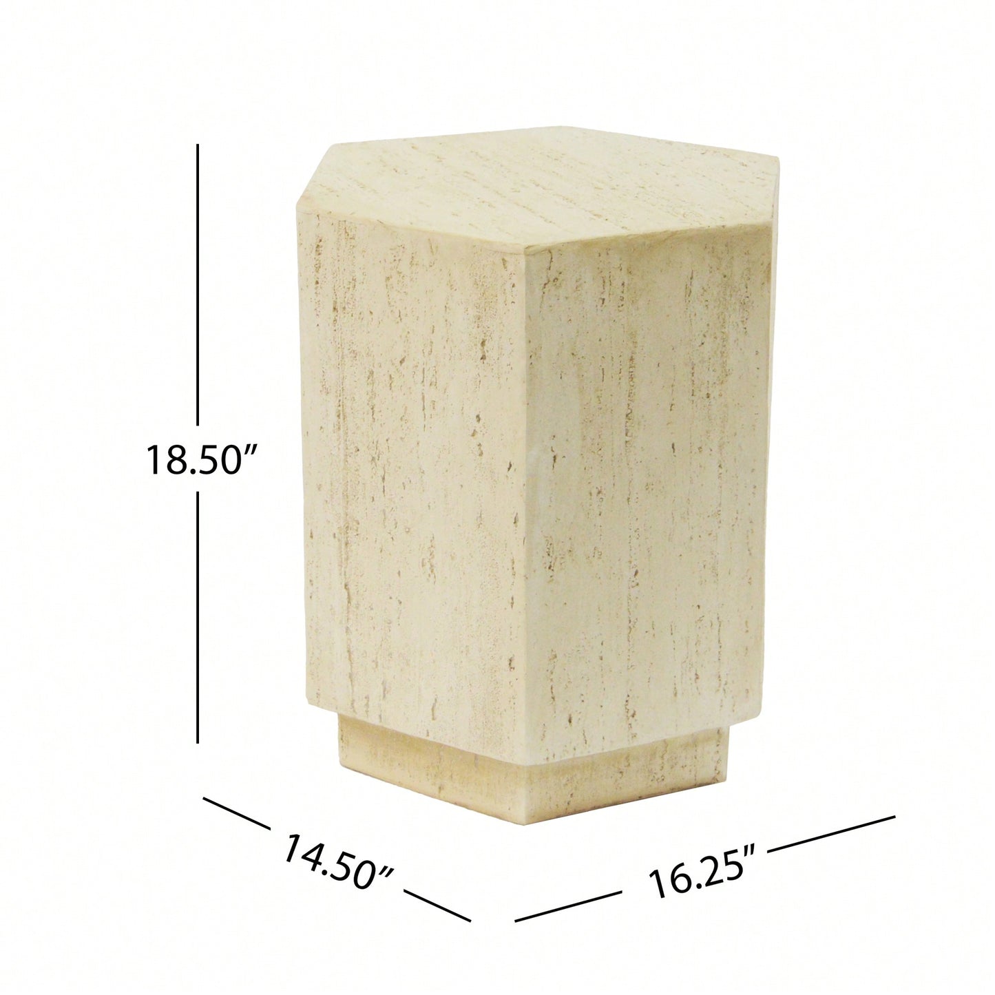MGO Hexagonal Archaistic Side Table For Modern Living Room Decor