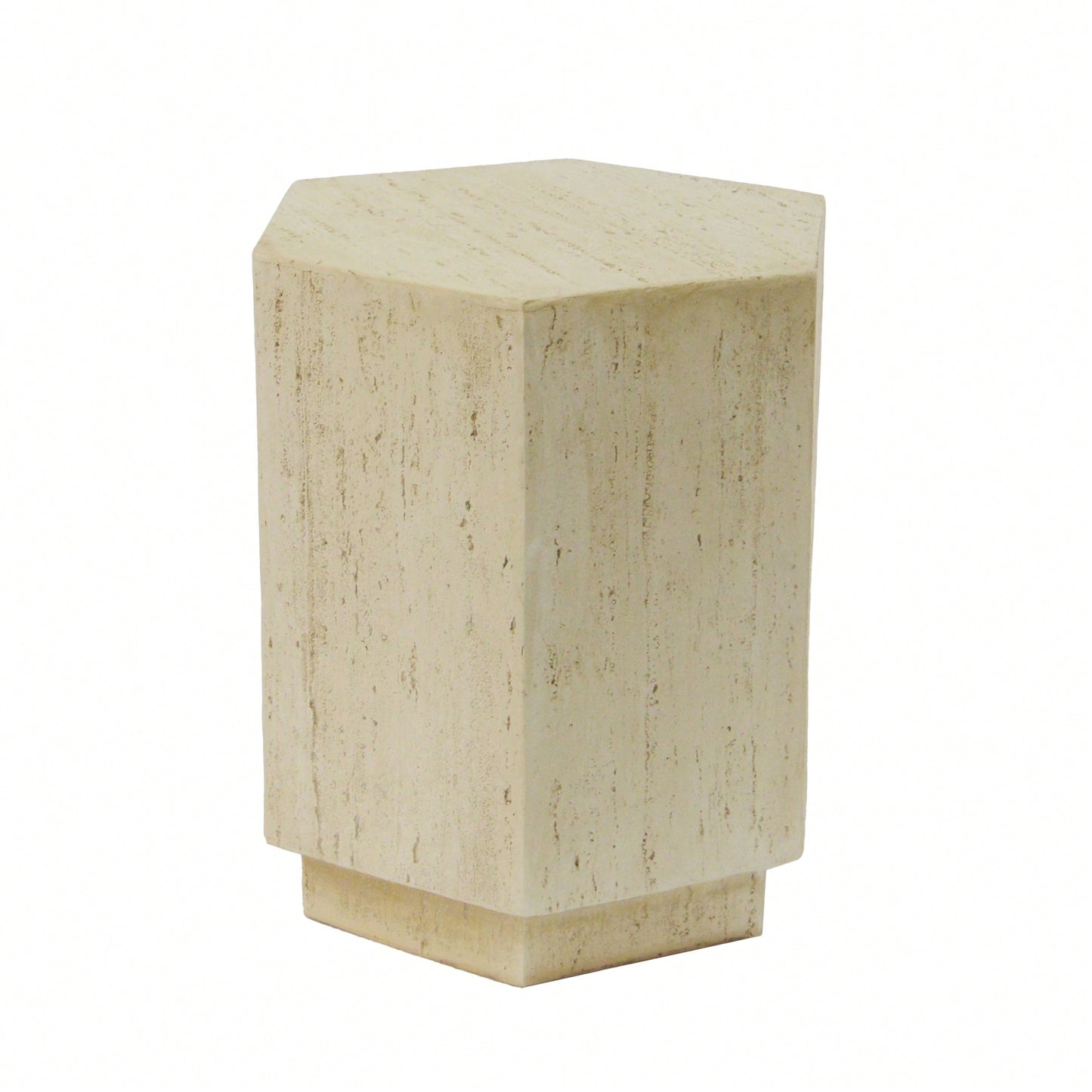 MGO Hexagonal Archaistic Side Table For Modern Living Room Decor