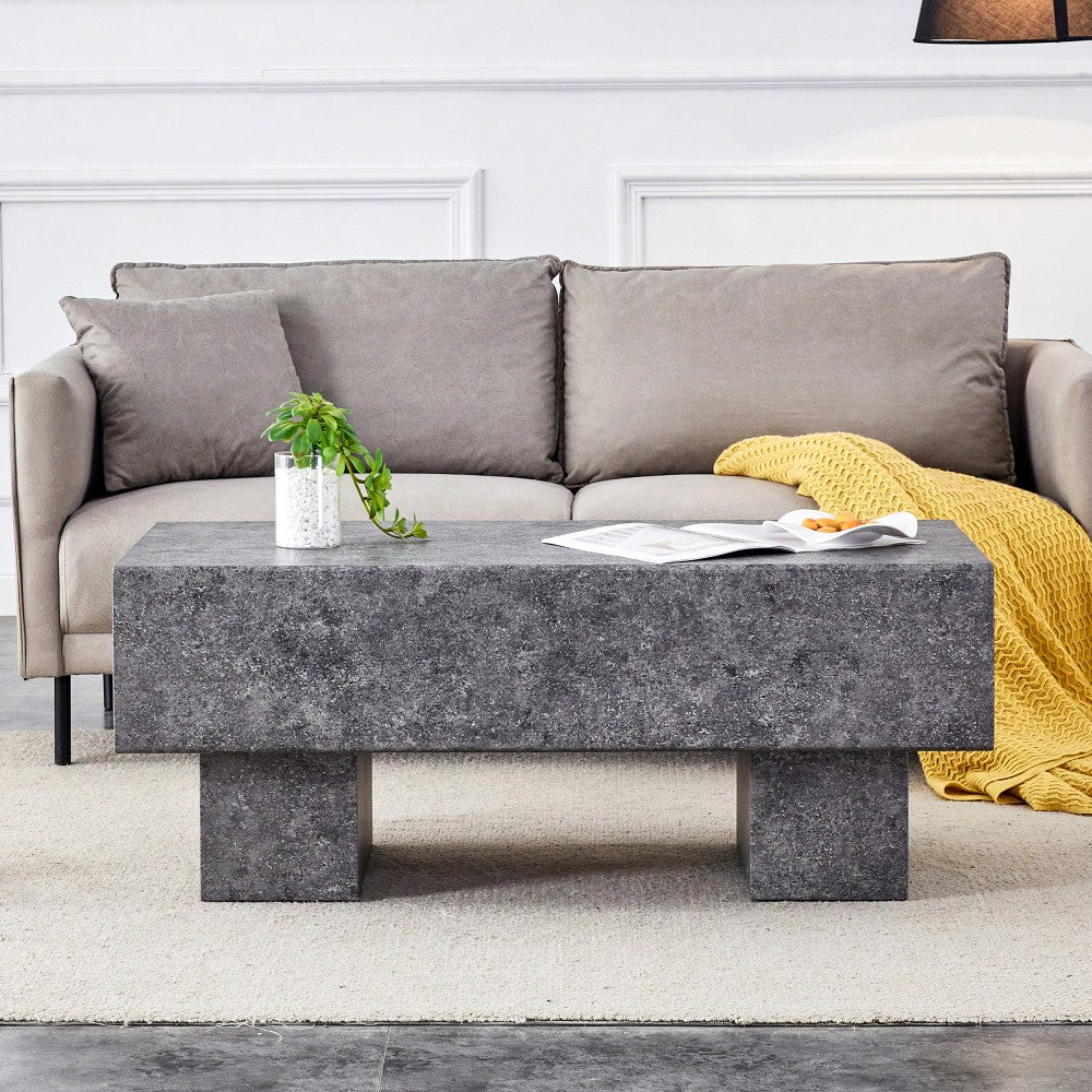 Modern Light Wood Texture MDF Coffee Table For Living Room And Apartment