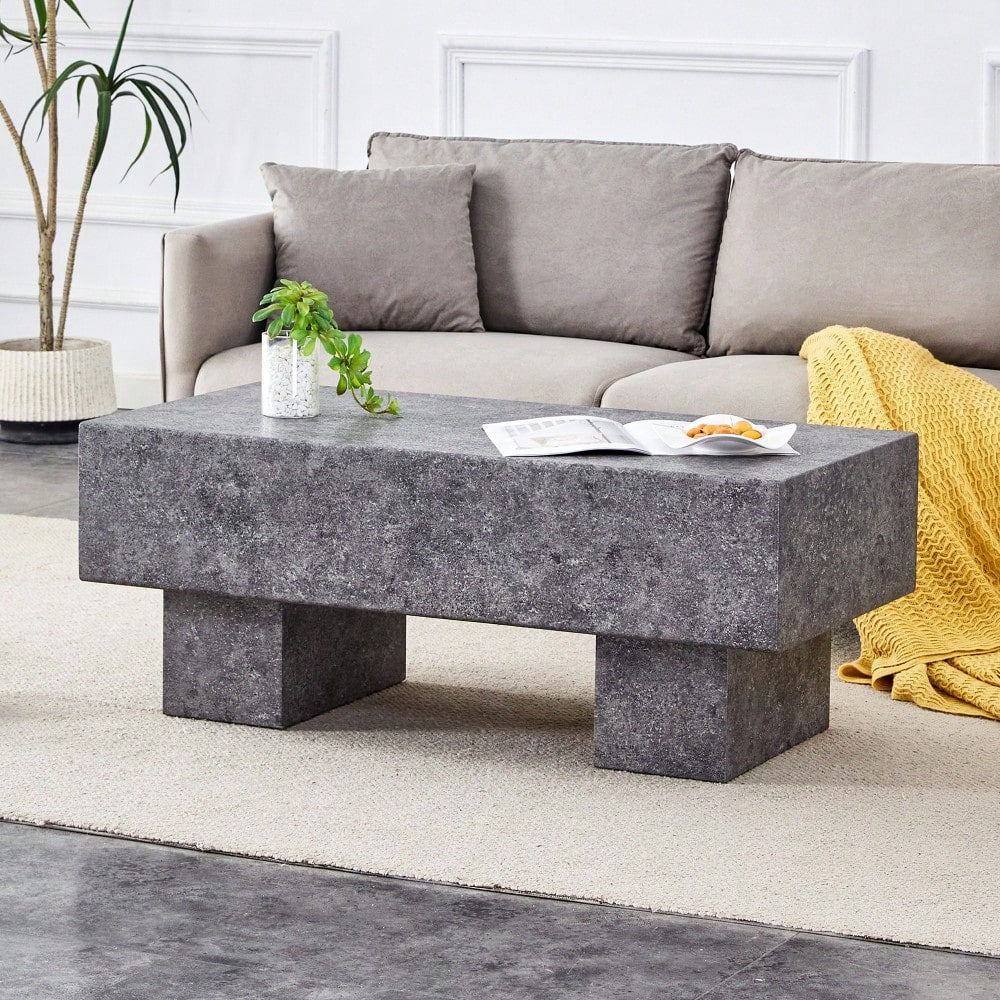 Modern Light Wood Texture MDF Coffee Table For Living Room And Apartment