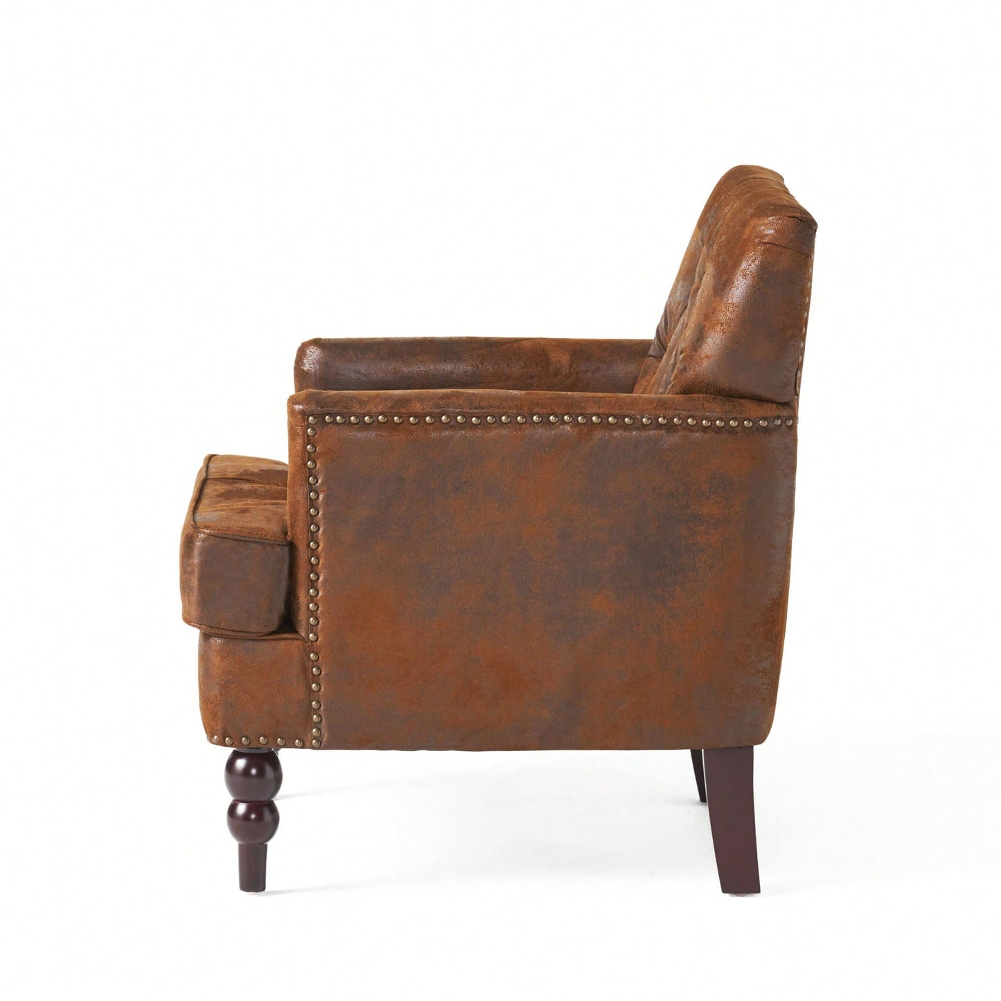 Elegant Tufted Club Chair For Living Room And Office Seating