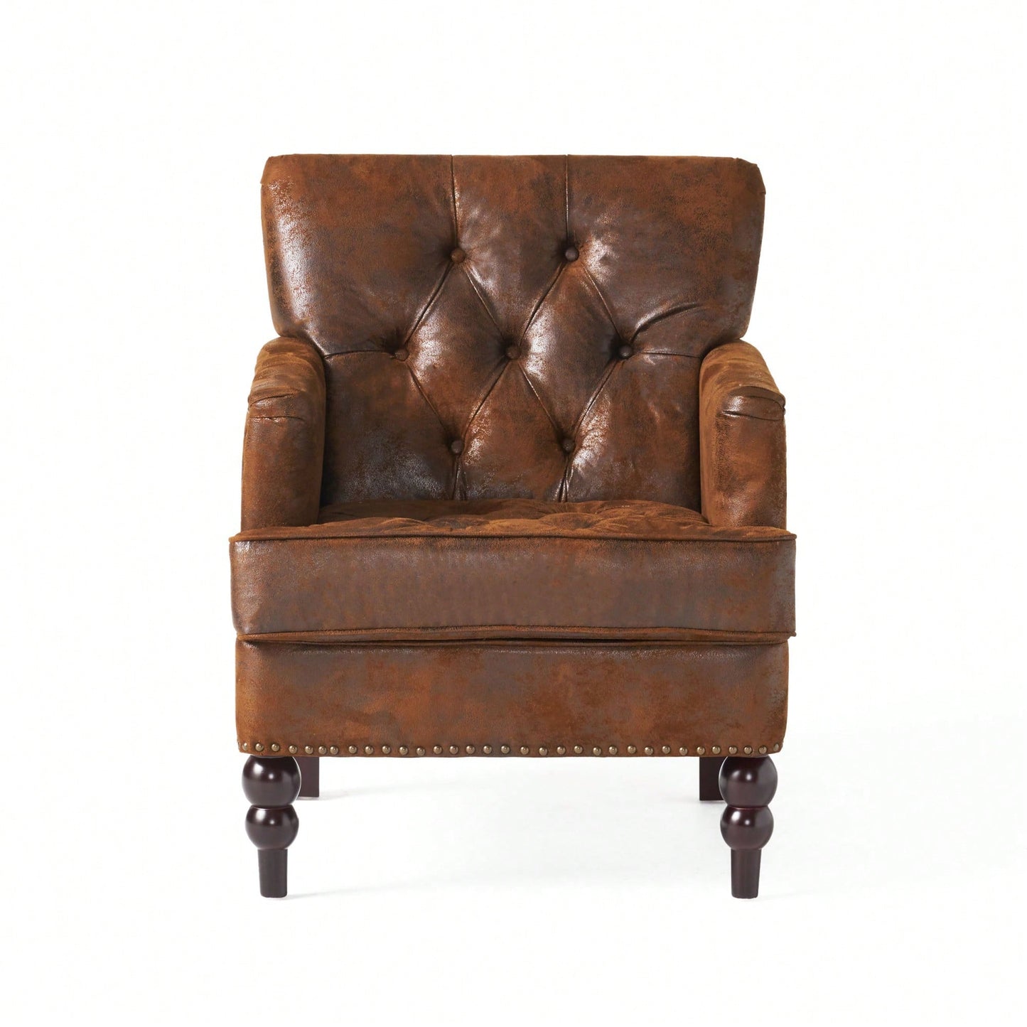 Elegant Tufted Club Chair For Living Room And Office Seating