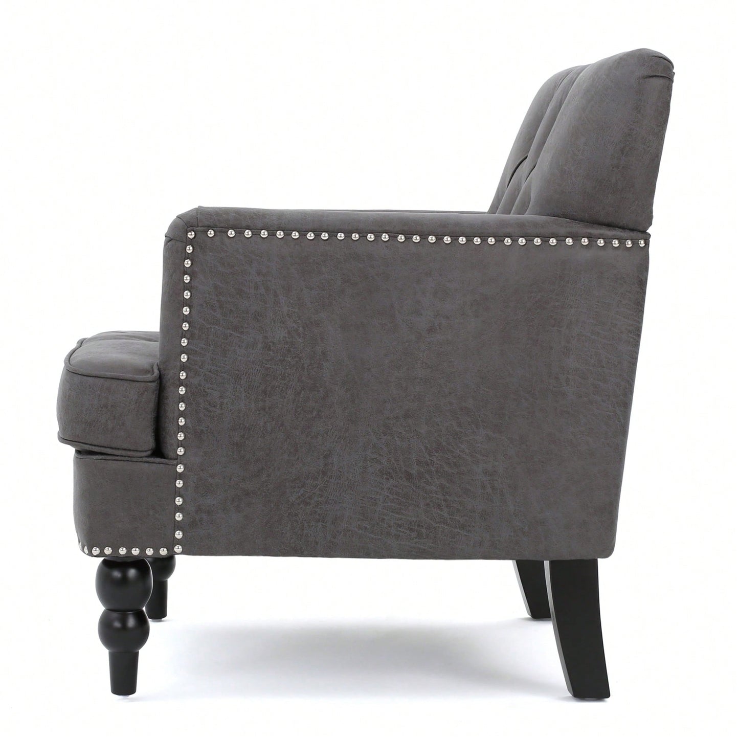 Elegant Tufted Club Chair For Living Room And Office Seating