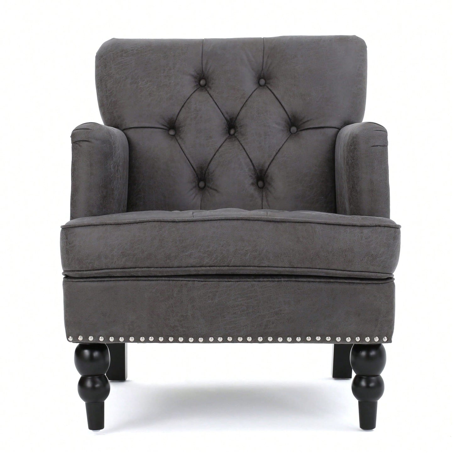 Elegant Tufted Club Chair For Living Room And Office Seating