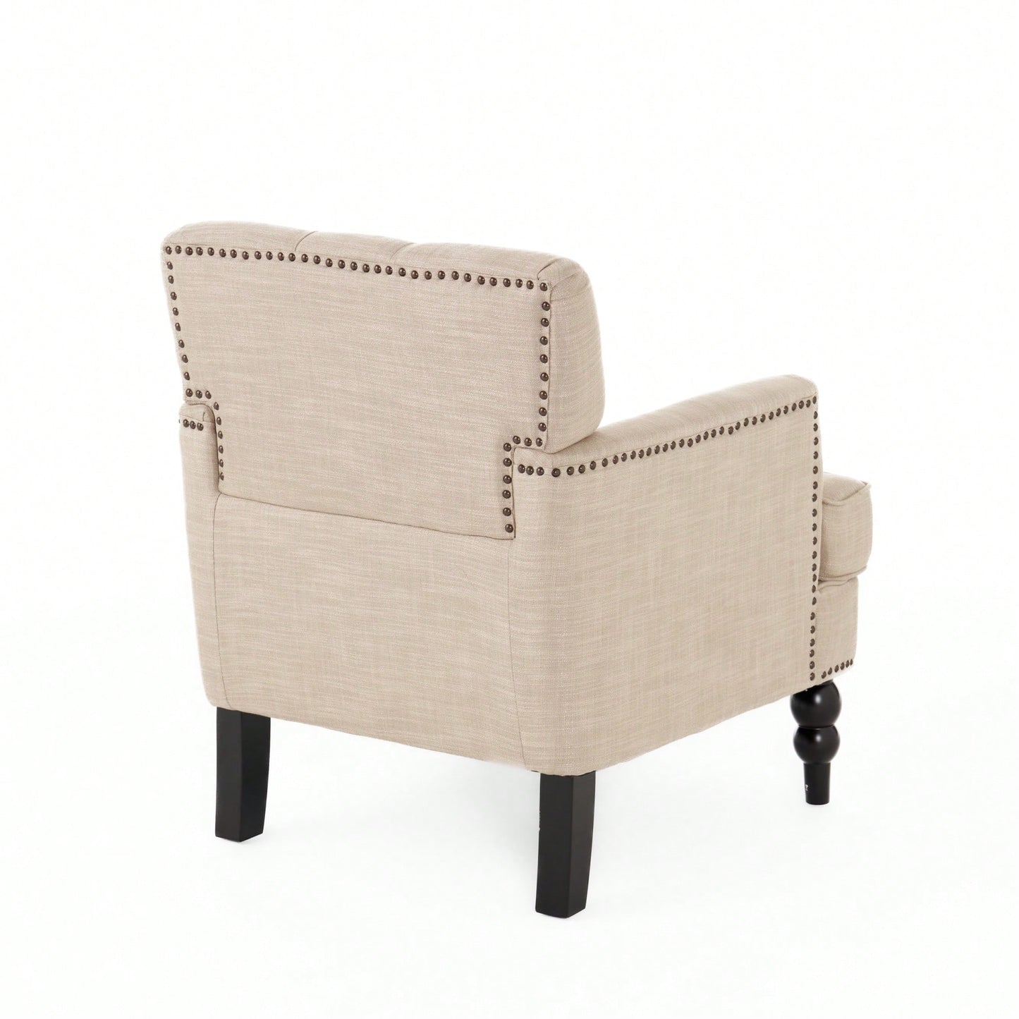 Elegant Tufted Club Chair For Living Room And Office Seating