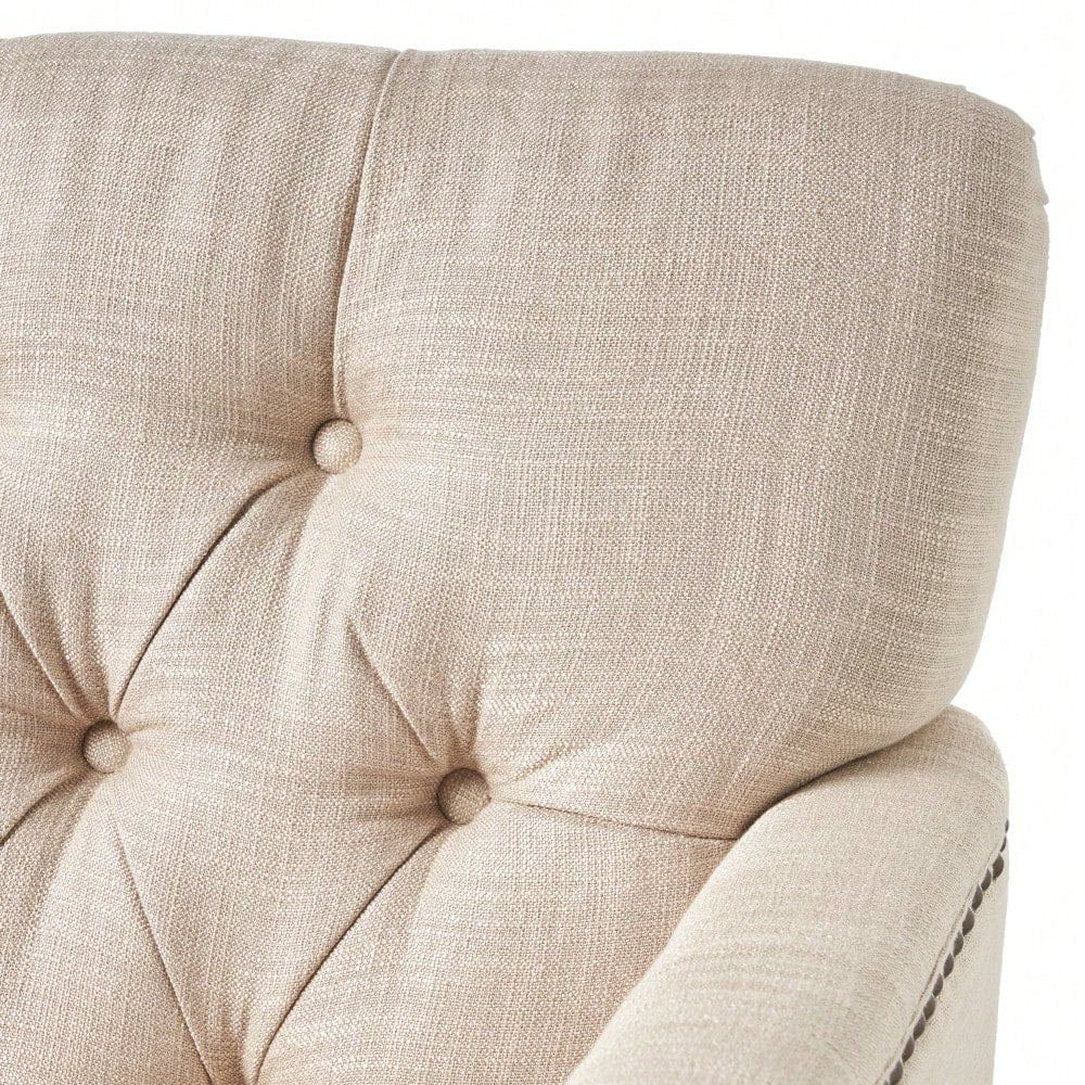 Elegant Tufted Club Chair For Living Room And Office Seating
