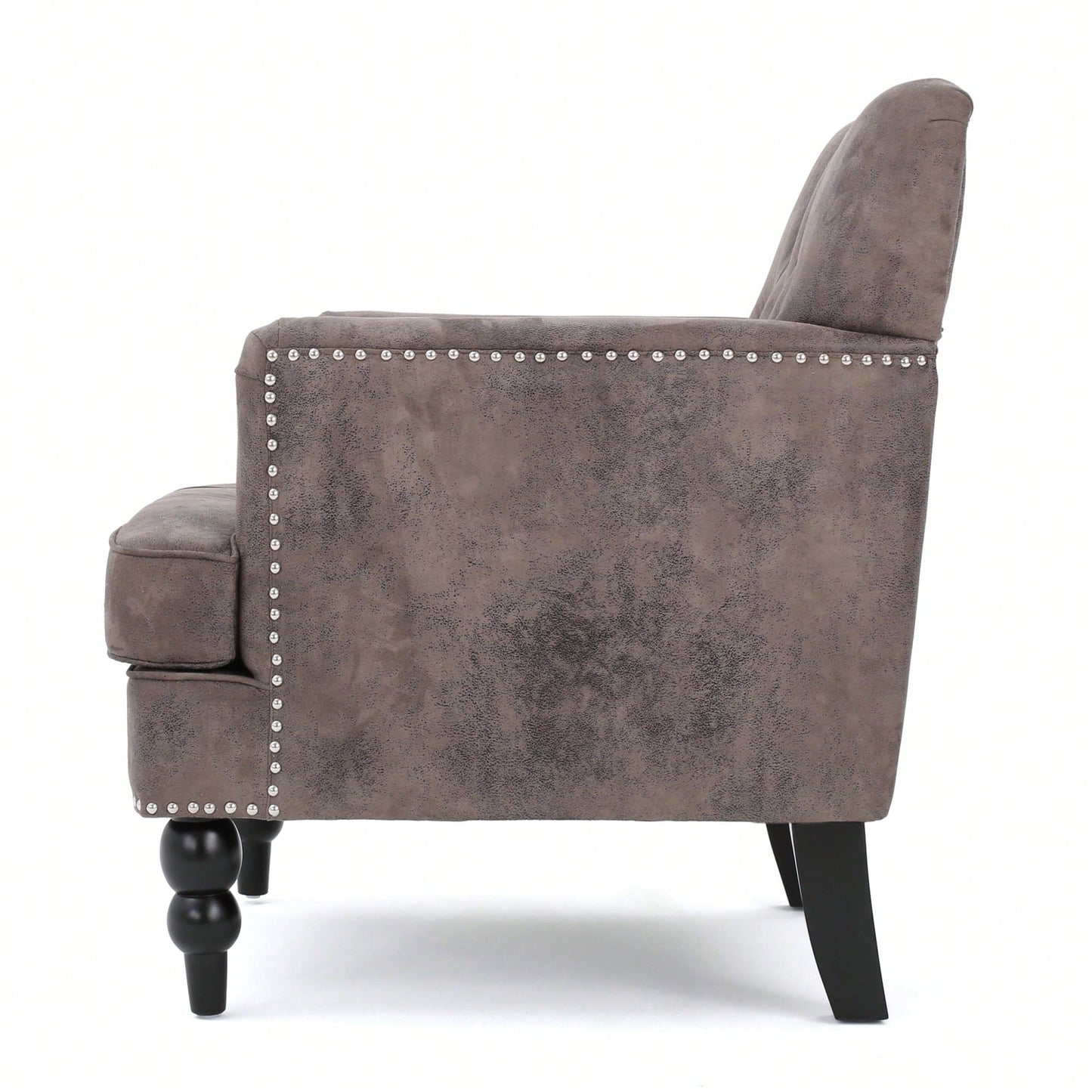 Elegant Tufted Club Chair For Living Room And Office Seating